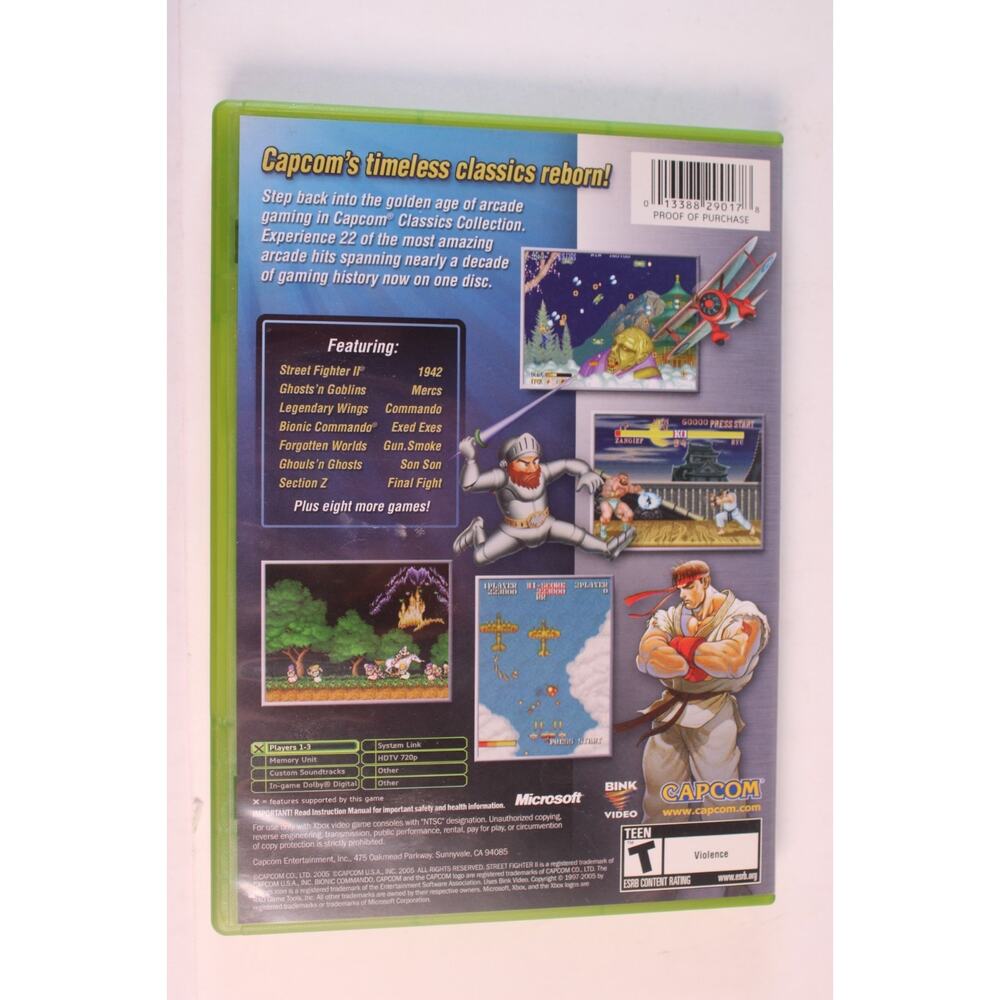 Capcom Classics Collection (Microsoft Xbox, 2005) Complete and Tested - Picture 3 of 9